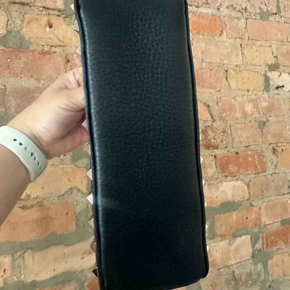 Valentino Small Rockstud Grainy Calfskin Crossbody Bag in Black - Picture 5 of 14